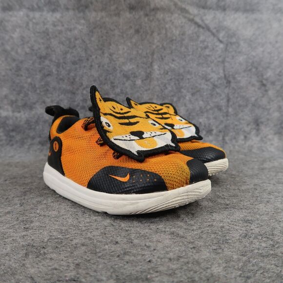Nike Shoes Kids 7 Sneakers KD 11 Little Big Cats Slip On Toddler Orange Black - Picture 1 of 13